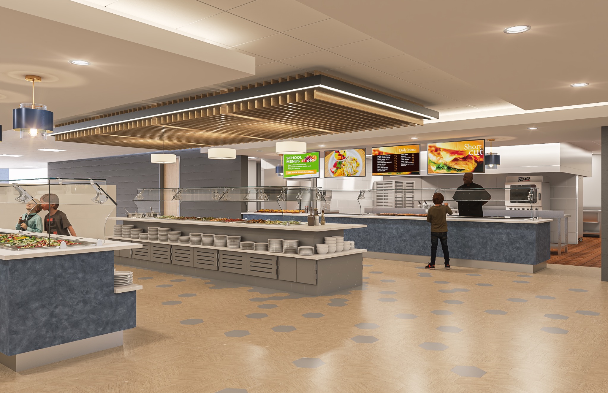 Charlotte Christian School servery rendering