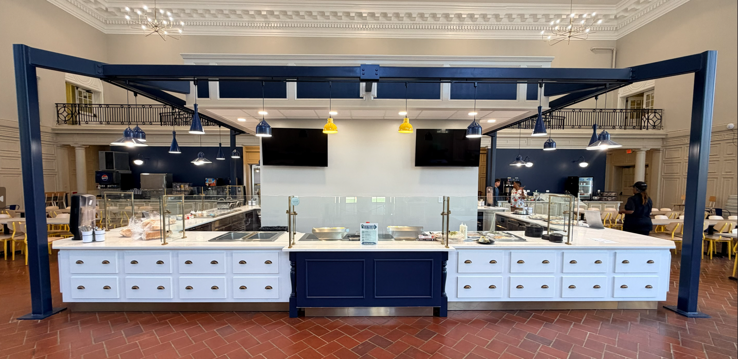Coker University serving platform after renovation