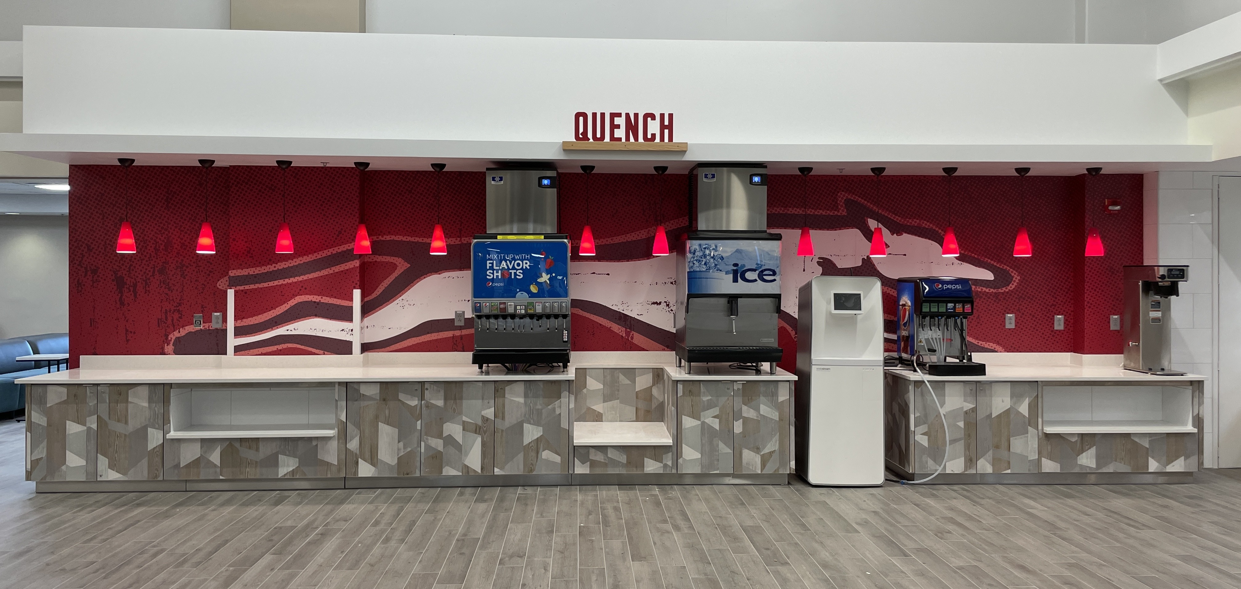 University of Indianapolis completed beverage station