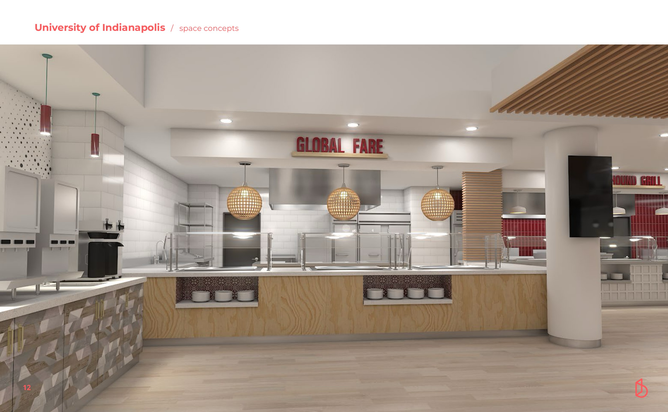 University of Indianapolis Global Fare concept rendering