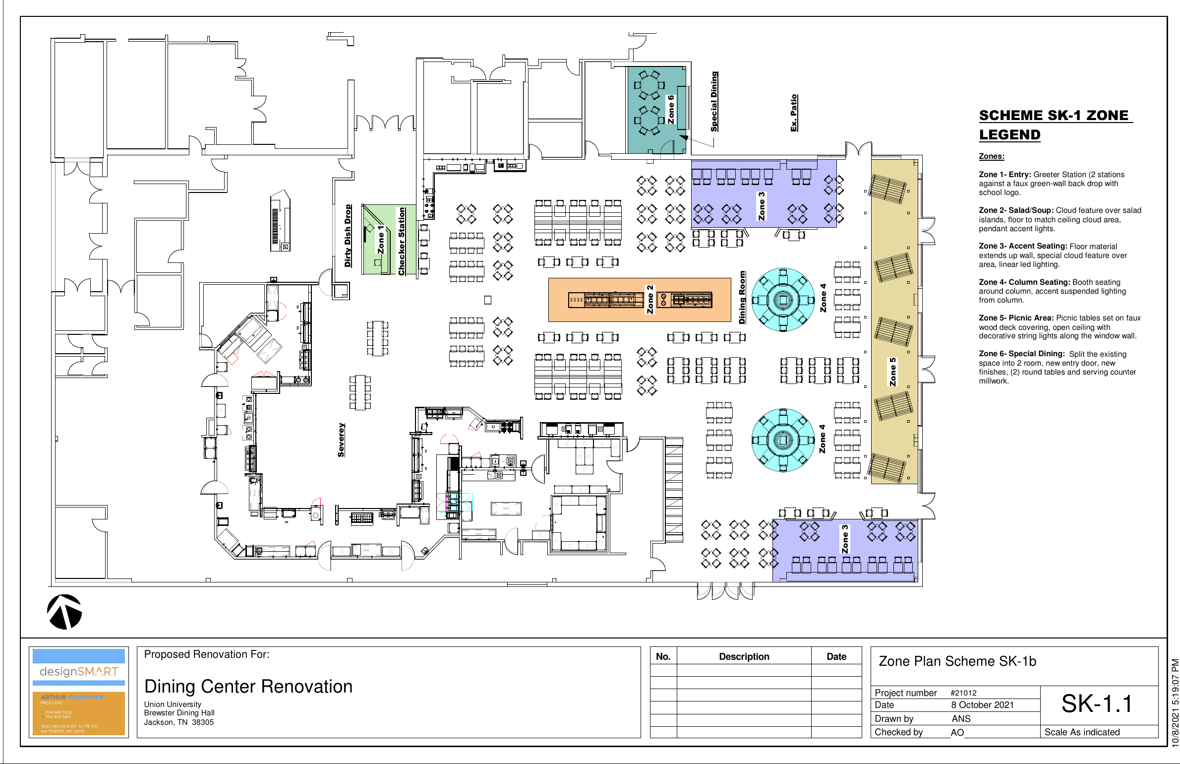 Union University Brewer Dining Hall planning study