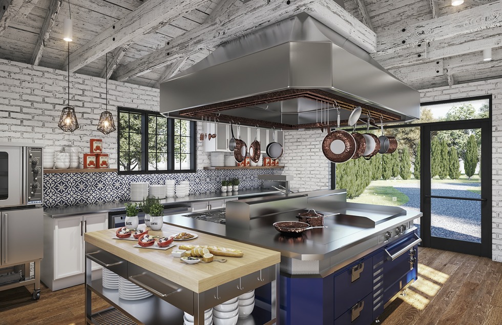 Hospitality teaching kitchen concept