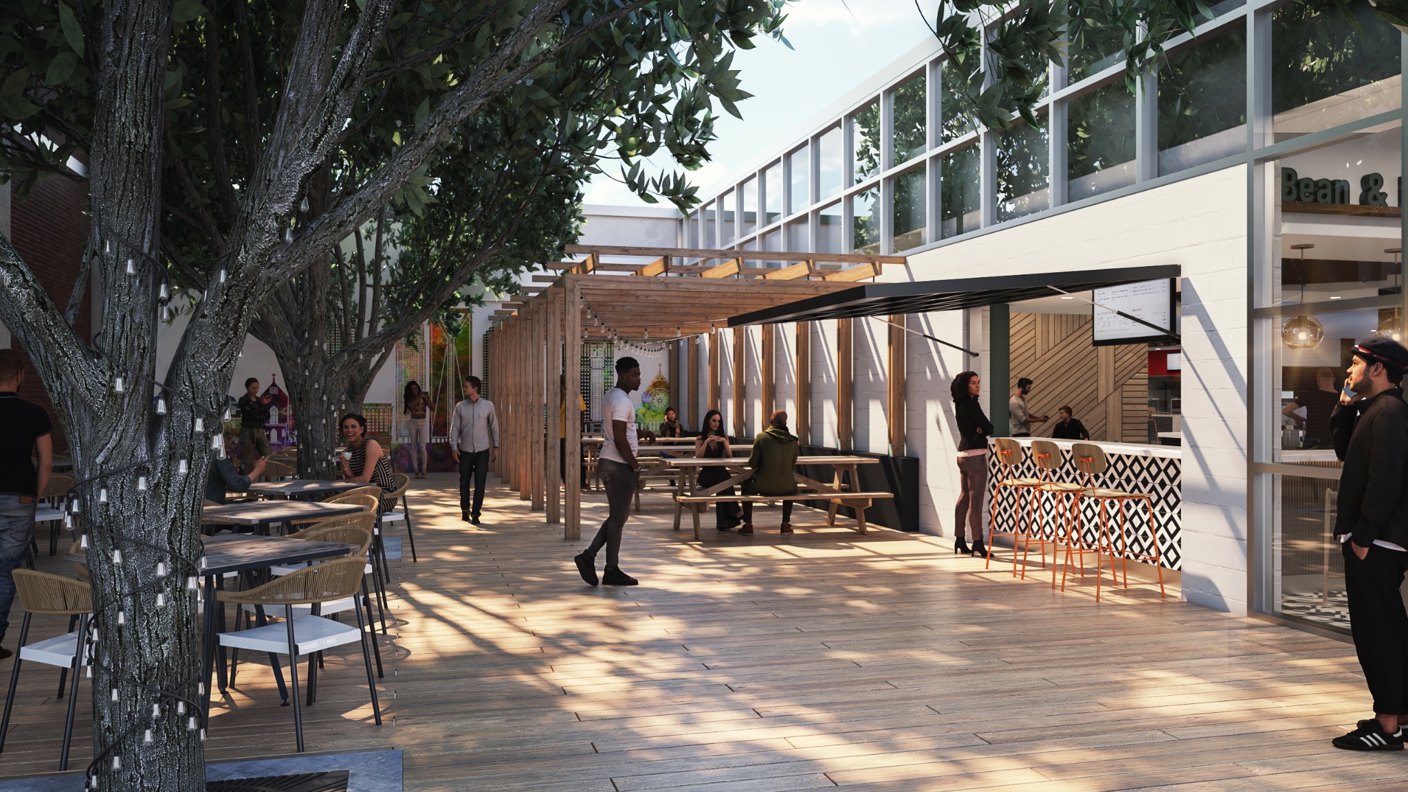 Outdoor dining concept by day